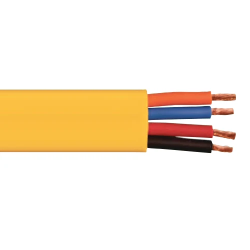 99' 16 AWG 12C Bare Tono cobre Unshielded Yellow PVC 600V Flexifestoon PV-Flat UL Cable