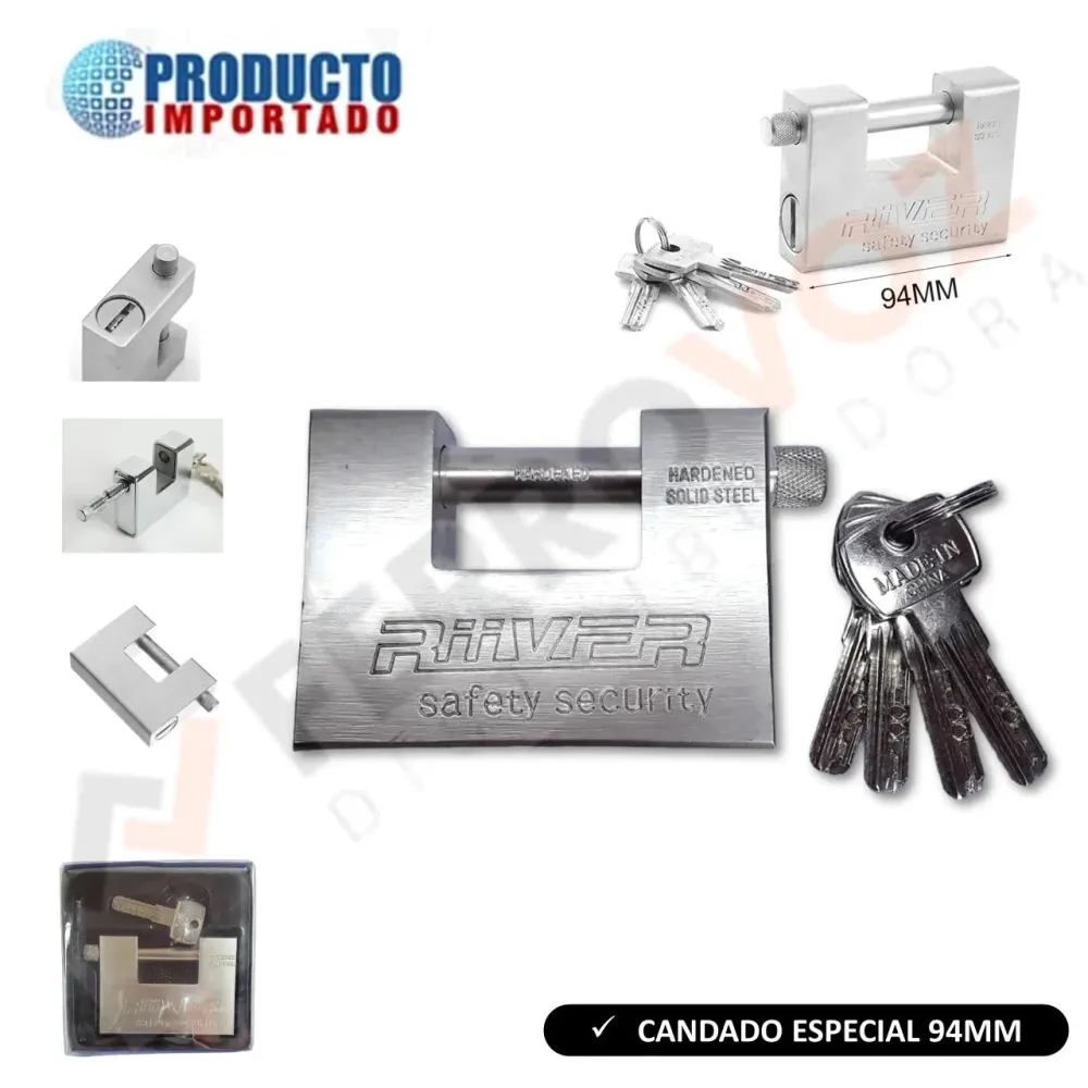Baterí de 9V CANDADO TIPO PASADOR BLINDADO 94MM