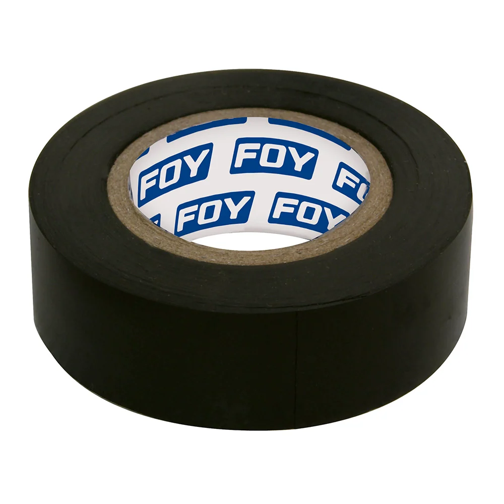 Baterí de 9V Cinta para aislar negra 19 mm x 9 m en blíster Foy