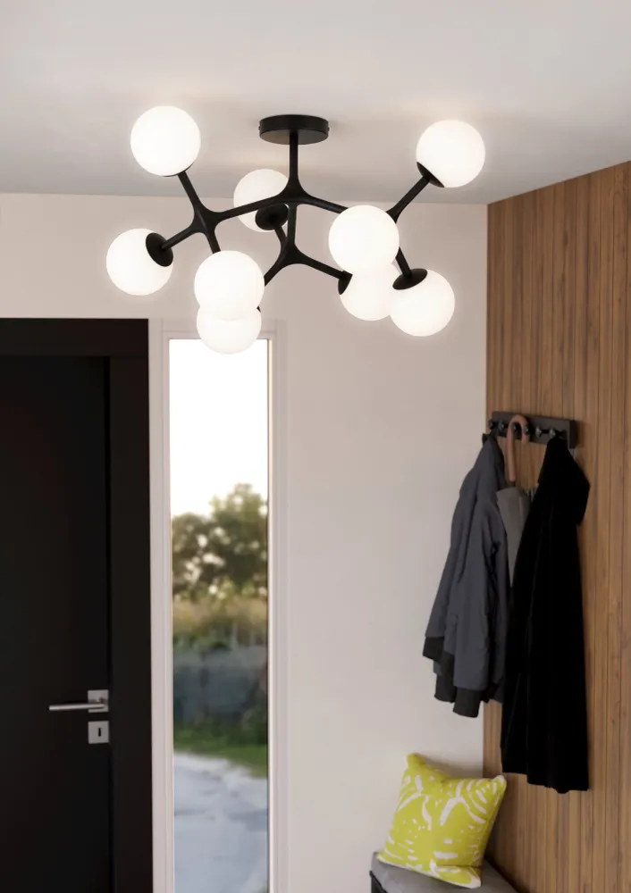 Baterí de 9V Lampara de techo Eglo Maragall negro led g9