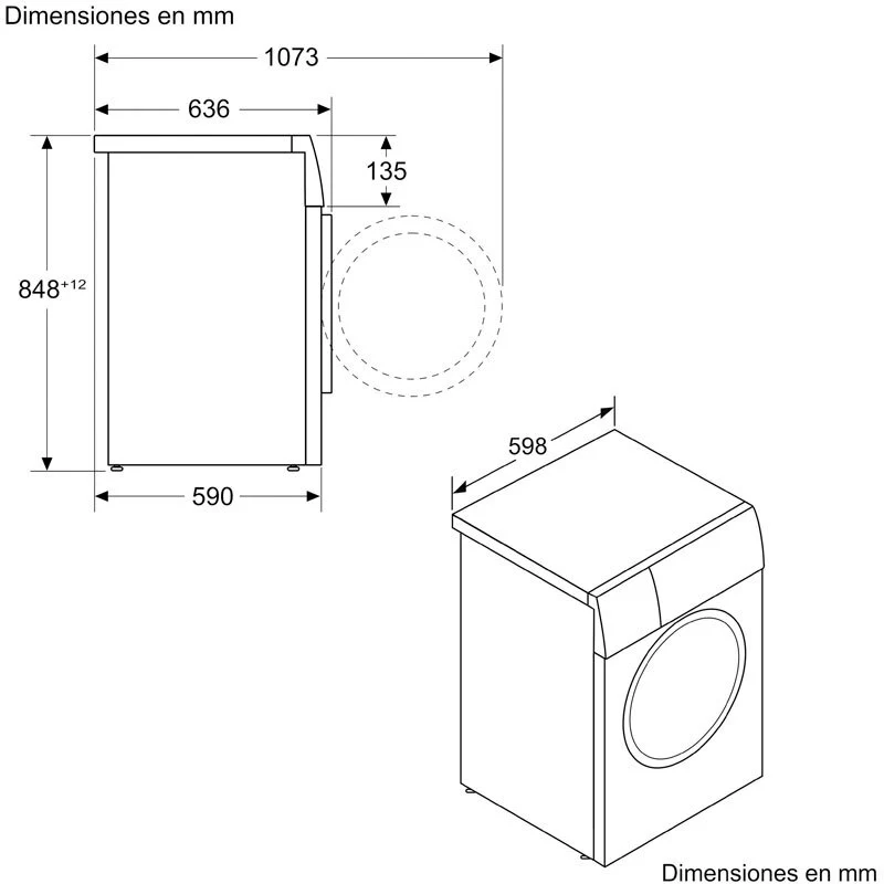 Baterí de 9V Lavadora Balay 3TS395BS 9Kg