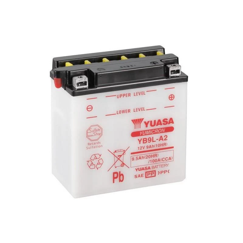 BATERÍ YUASA YB9L-A2 con Tecnologí de Larga Duración