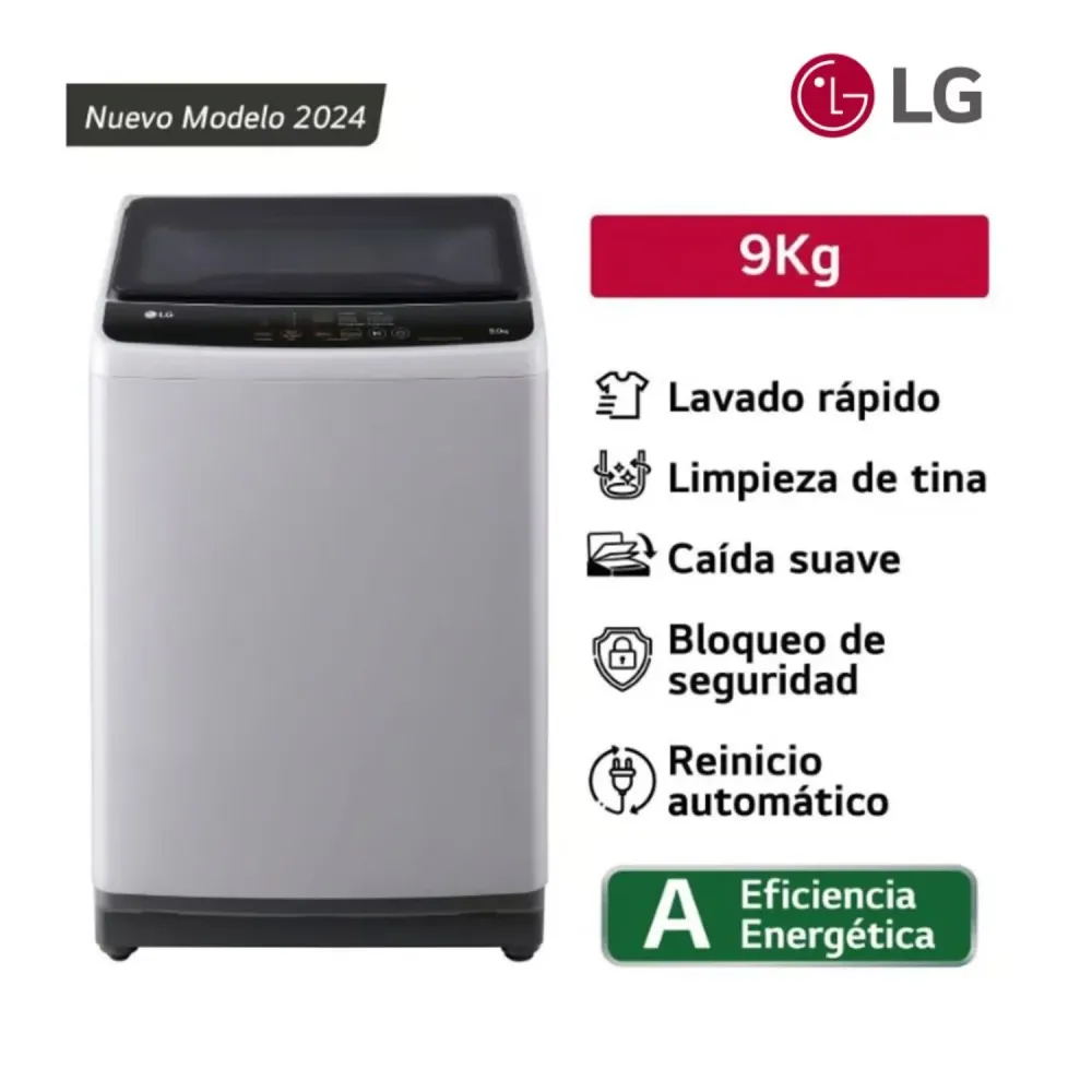 Baterías Recargables Lavadora LG Carga Superior Avanzado Inverter WT9GL 9 KG - Gris