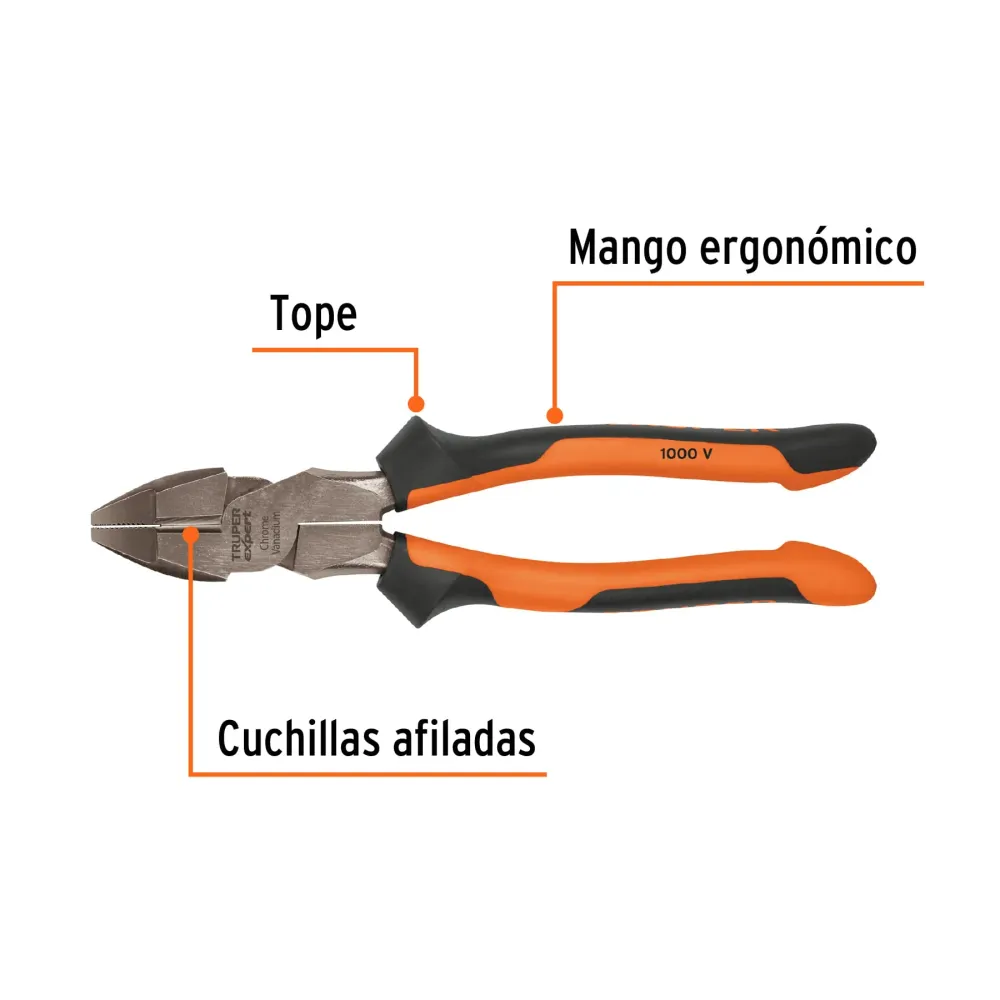 Baterías Recargables Pinza para electricista 9' alta palanca mango Comfort Grip