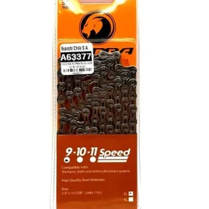 Cadena Kapra 9V Plateado 1/2"X3/32"X116L con Tecnologí de Larga Duración