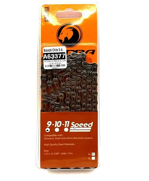 Cadena Kapra 9V Plateado 1/2"X3/32"X116L con Tecnologí de Larga Duración