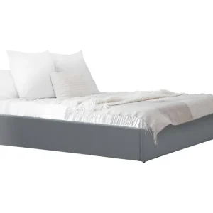 Cama individual de PVC con box "Ava" - 90 x 190 cm - Gris de Baja Autodescarga