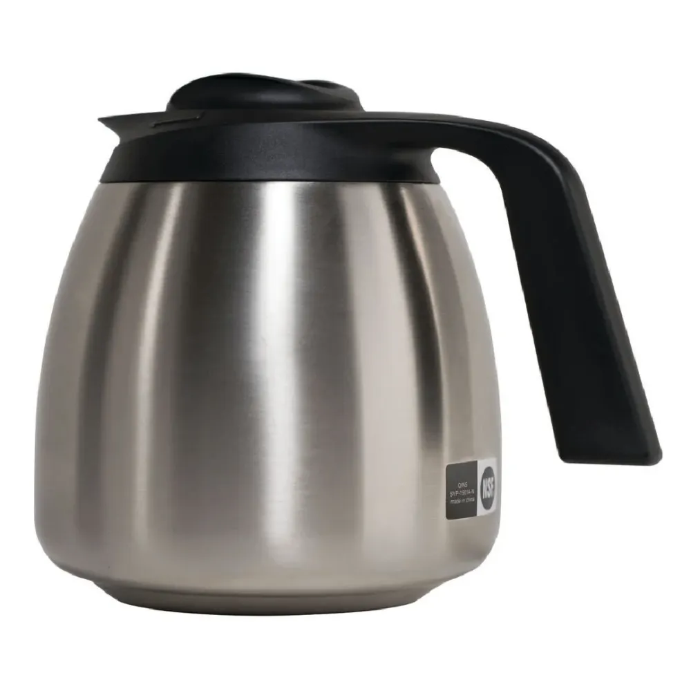 CARAFE,THRML UNIFICADO 1.9L BLK & ORN LID BUNN Jarra Termica para Oficina, Cafeteria y Restaurantes Resistentes Derrames