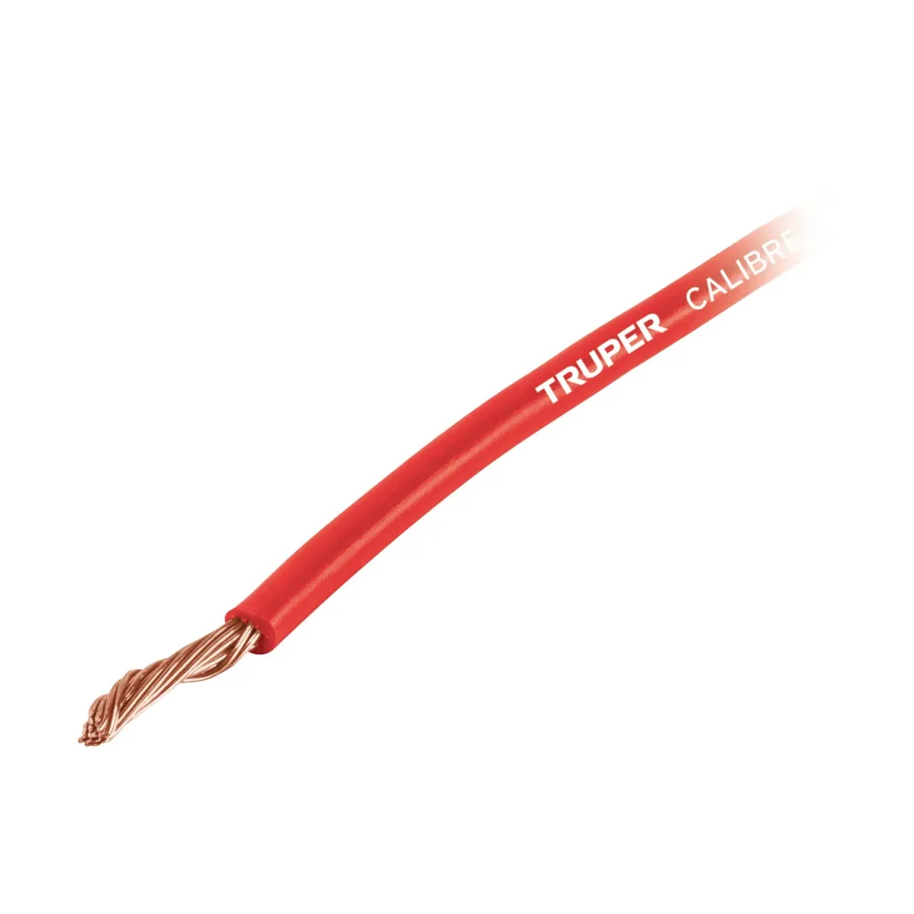 CARRETE CON 9 M DE CABLE PRIMARIO ROJO CALIBRE 16, TRUPER con Estuche de Almacenamiento