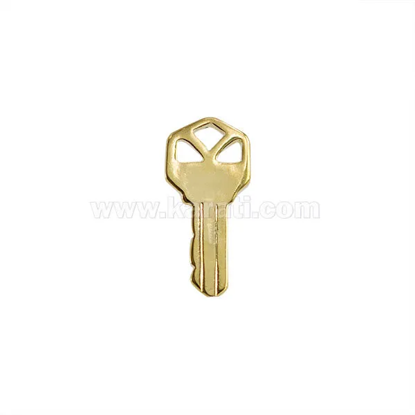 Dije Chapa Llave Hexagonal 19x9mm Dorado Luminoso