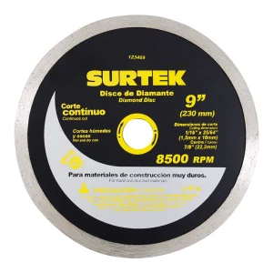 Disco de diamante continuo, 9" Surtek con Garantí