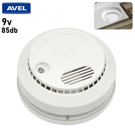 Détecteur de fumée photoélectrique 9v - 85db - AVEL ,AL-1012A