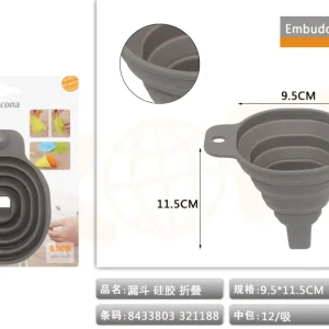 EMBUDO DE SILICONA 9.5CM con Tecnologí de Larga Duración