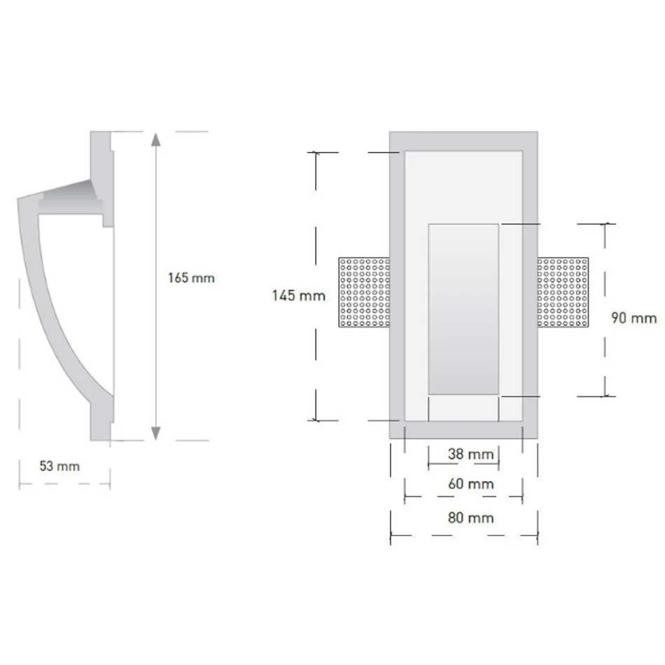 Empotrable Pared Escayola LED G9 RO con Estuche de Almacenamiento