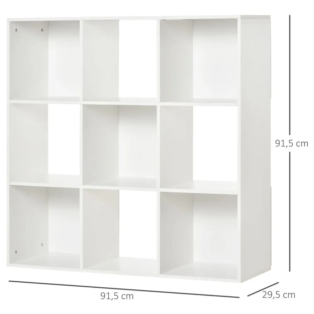 Estanterí Libbe Homcom 9 compartimentos blanco 91,5x91,5x29,5 cm