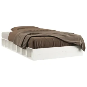 Estructura de cama individual de madera maciza 90x190 cm | Recargables 1000 Veces |