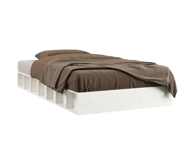 Estructura de cama individual de madera maciza 90x190 cm | Recargables 1000 Veces |