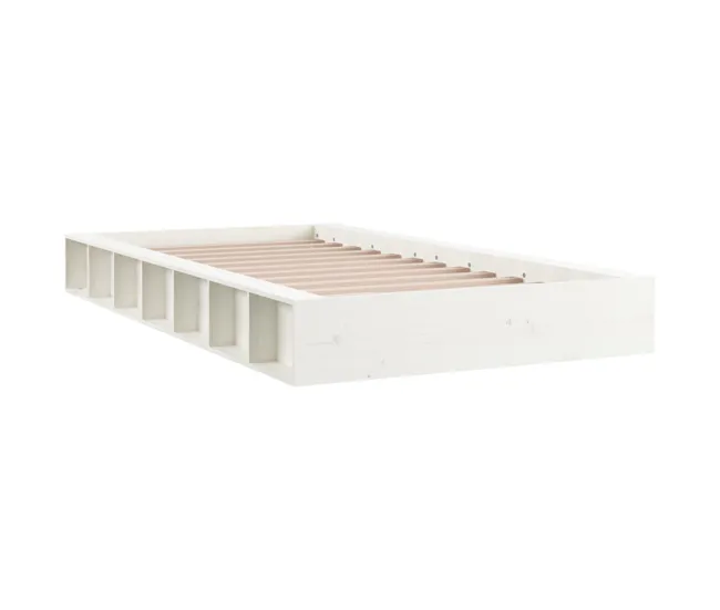 Estructura de cama individual de madera maciza 90x190 cm | Recargables 1000 Veces |
