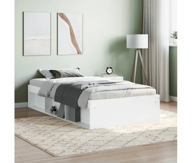 Estructura de cama roble ahumado 90x190 cm para Mandos Distancia