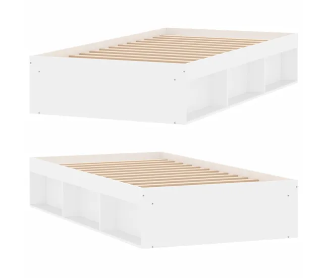 Estructura de cama roble ahumado 90x190 cm para Mandos Distancia