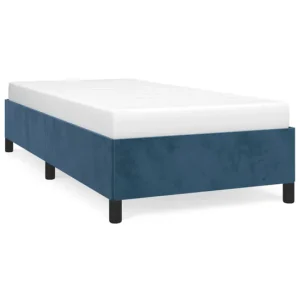 Estructura de cama de terciopelo negro 90x190 cm con Estuche de Almacenamiento