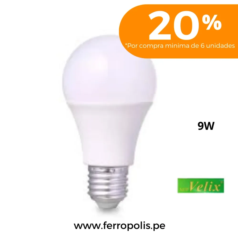 FOCO LED PERA 9W LUZ DIA PREMIUN Resistentes Derrames