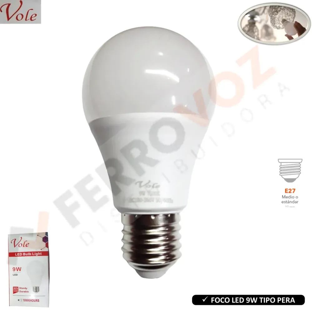 FOCO LED PERA 9W LUZ DIA PREMIUN Resistentes Derrames