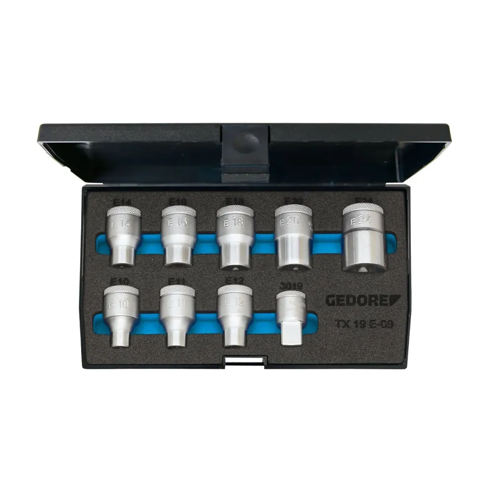 GEDORE TX 19 E-09 - 1/2" Female TORX® Socket Set