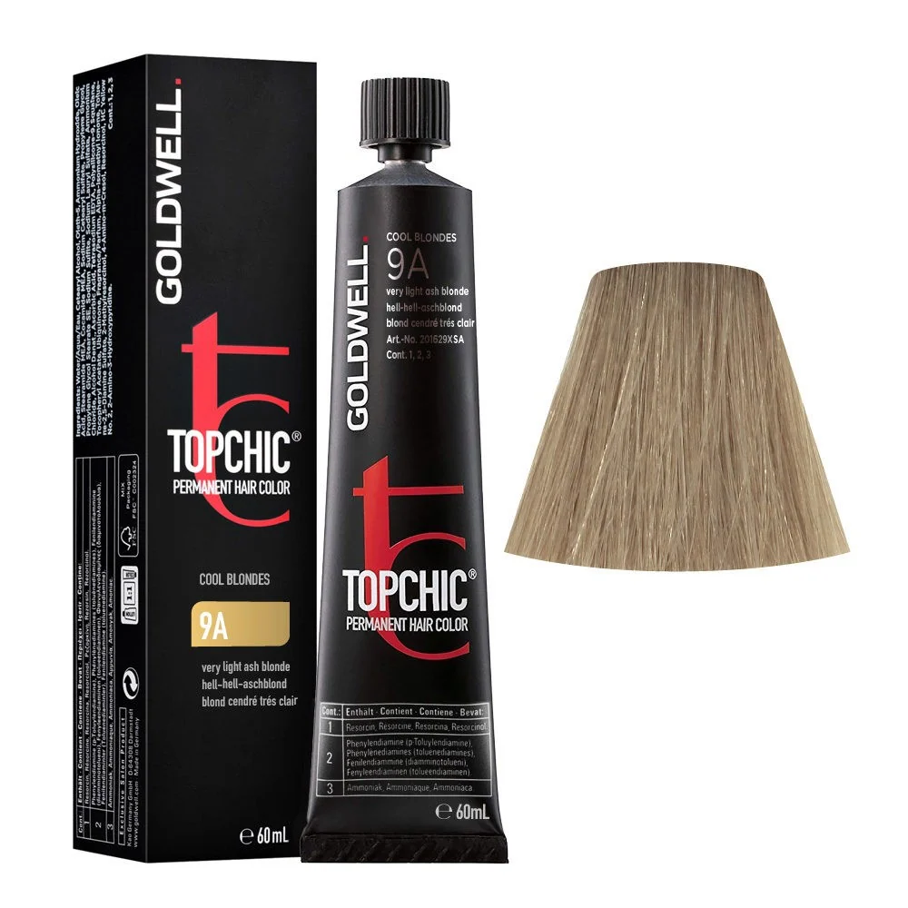 Goldwell - Topchic 9A Rubio Ceniza Muy Obvio 60 ml Listas para Usar