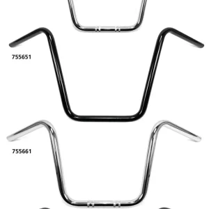 1" Handlebars Ape Hanger 9" BLK dimpled Harley-Davidson