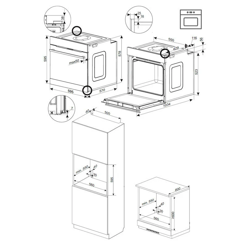 Horno Fagor 9H-195TCX Inox Listas para Usar