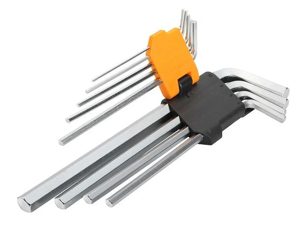 JUEGO LLAVES HEXAGONALES ALLEN AMPLIO 9pcs "TOLSEN" con Estuche de Almacenamiento