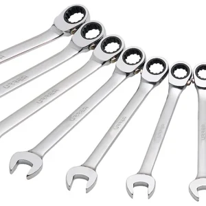 Juego de 9 Llaves de Matraca De dos caras Spline STD Urrea JLMC9R