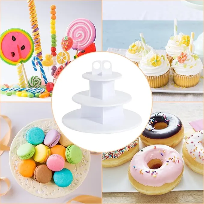 Juego De 9 Pizas De Soporte Para Cupcakes, Mesa De Postro 9 AA - 24 Unidades