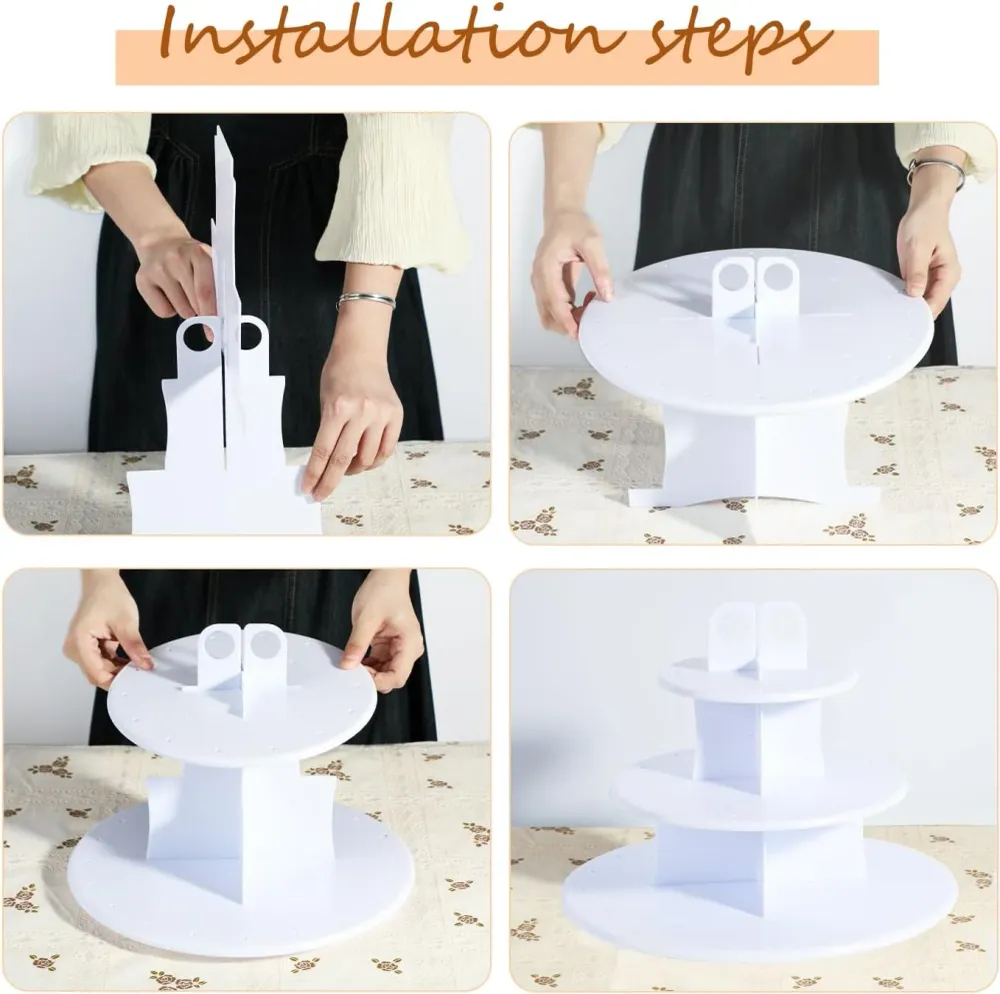 Juego De 9 Pizas De Soporte Para Cupcakes, Mesa De Postro 9 AA - 24 Unidades