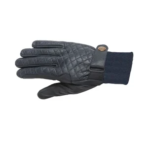 Kitzbuhel Guantes de equitación de invierno de cuero Dark Azul 9