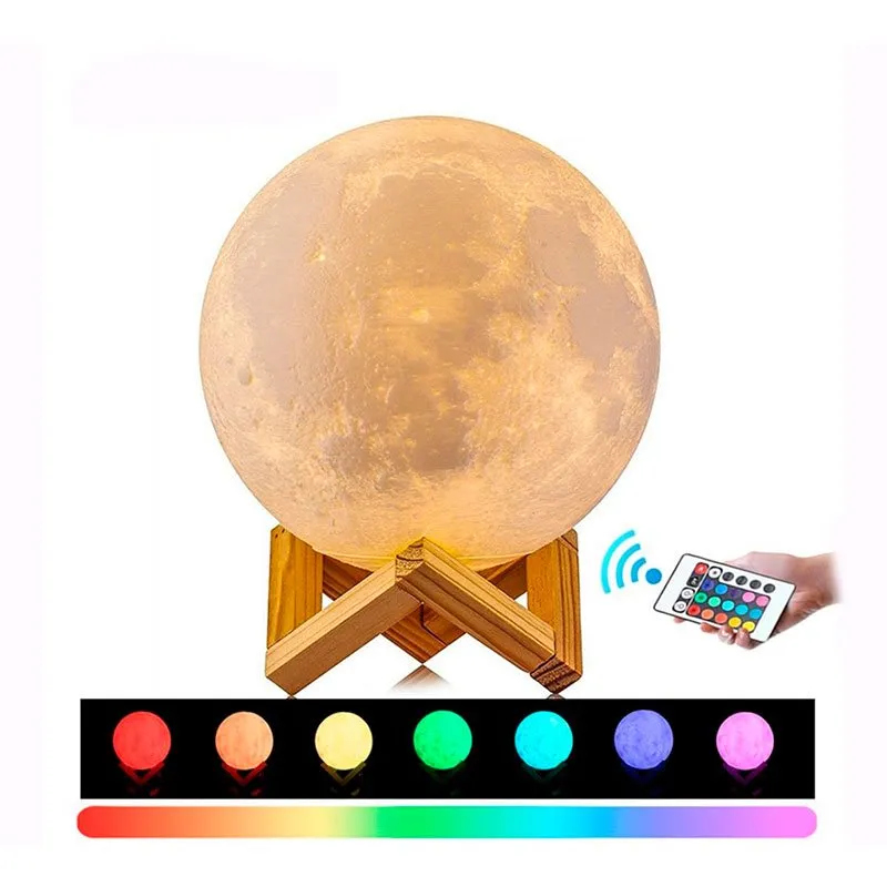 Lámpara Luna BN2226 WeHouseware 9 colores con control remoto blanco Ø15 cm