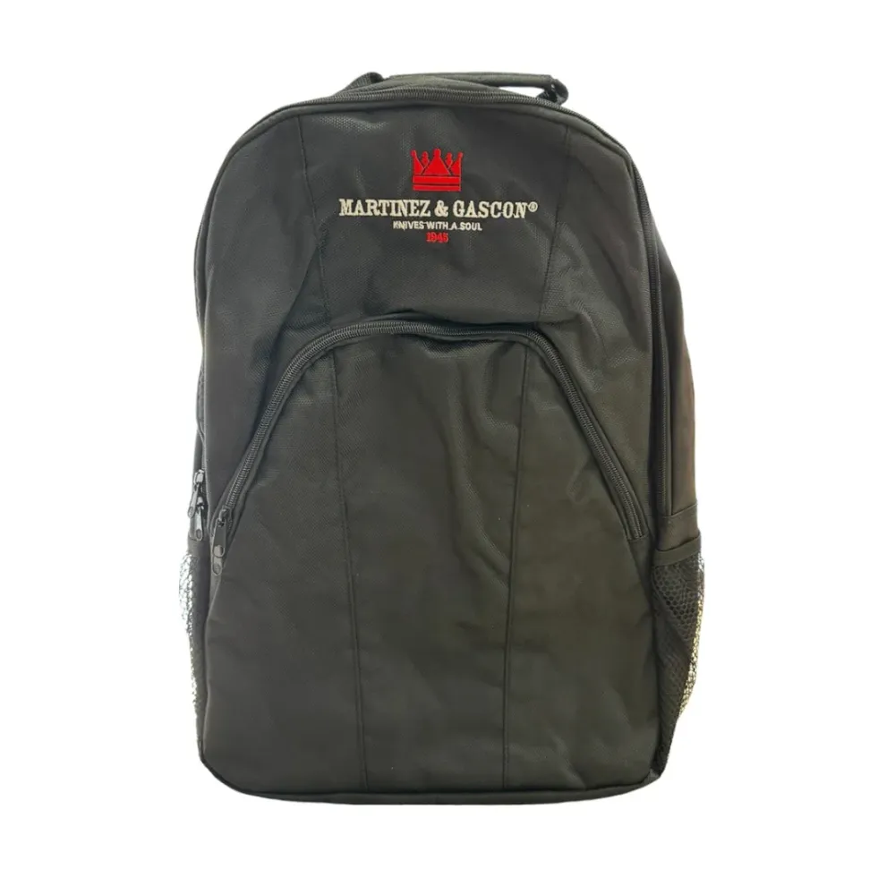 Mochila Portacuchillos 9 piezas en color negro con Estuche de Almacenamiento
