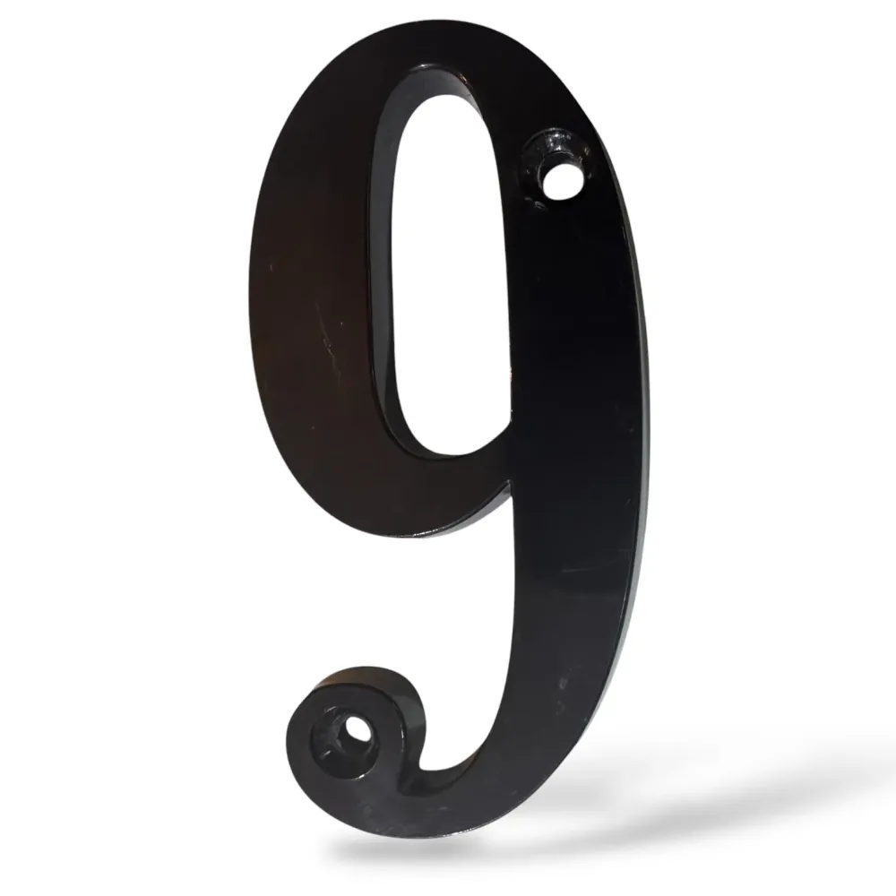 Numéro 9 de maison en plastique Noir AA - 24 Unidades