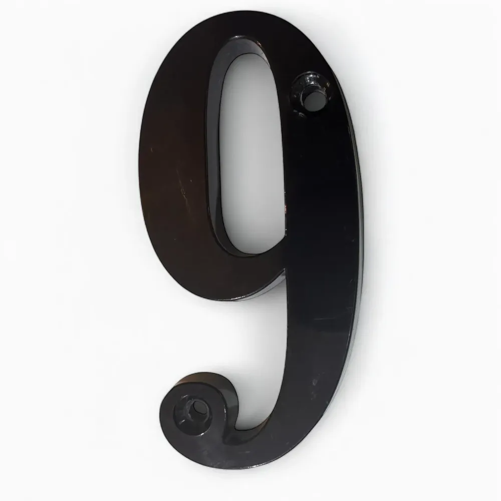 Numéro 9 de maison en plastique Noir AA - 24 Unidades