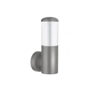 Pack de Pilas aplique de exterior policarbonato color gris serie azafran 9.1cm