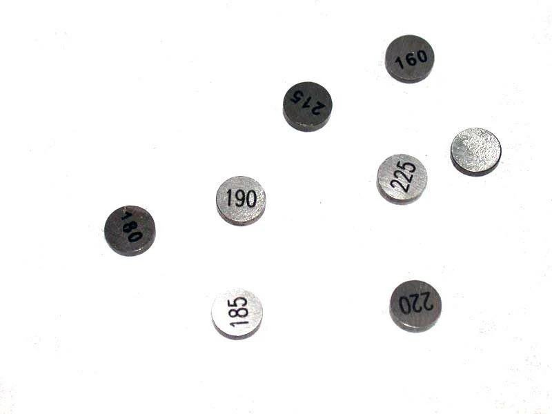 Pastillas de reglaje Tibio Cams (Set 5pcs) Ø9,48 x 3,45 mm