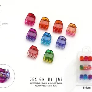 9 pcs mini pinza de pelo/multicolor