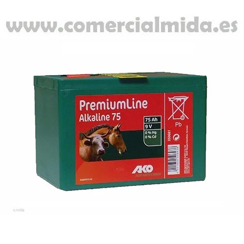 Pila alcalina AKO SELECTO LINE para pastor eléctrico 75 AH 9V con Garantí