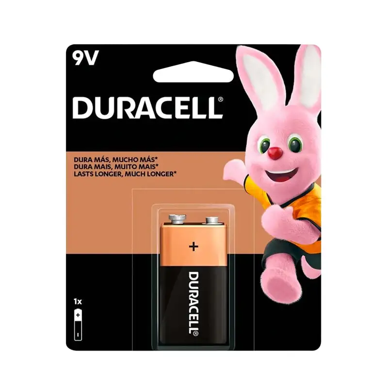 Pila alcalina duracell "9v" mn1604 para Dispositivos de Alto Consumo