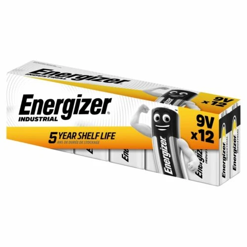PILA ENERGIZER INDUSTRIAL 9V ( pack de 12 uds ) con Estuche de Almacenamiento