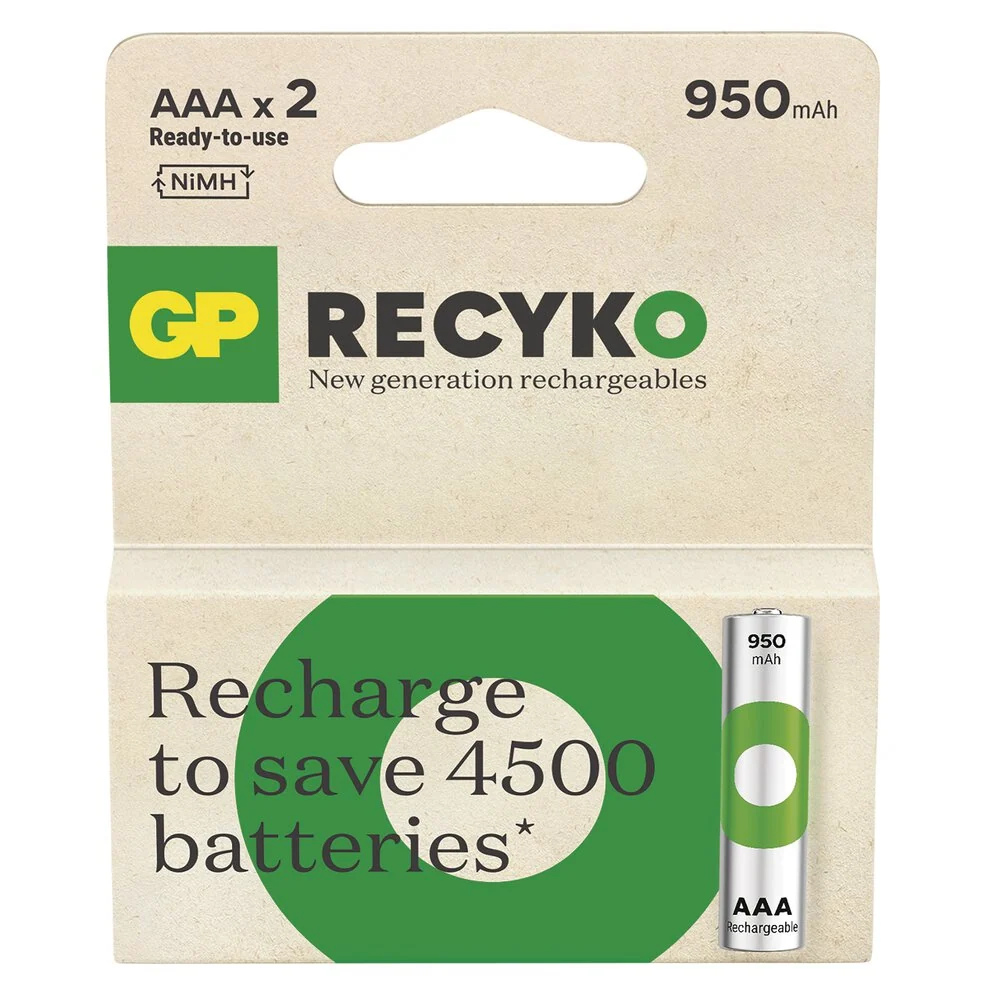 Pilas Alcalinas PILA AAA RECARGABLE GP (950mAh)