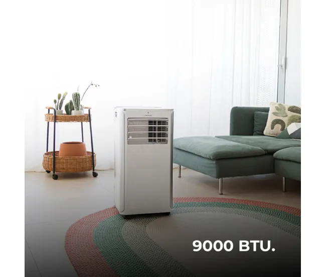 Pilas de Baterí Aire Acondicionado Portátil con Mando Distancia ForceClima 9100 Soundless. 9000 BTU Cecotec
