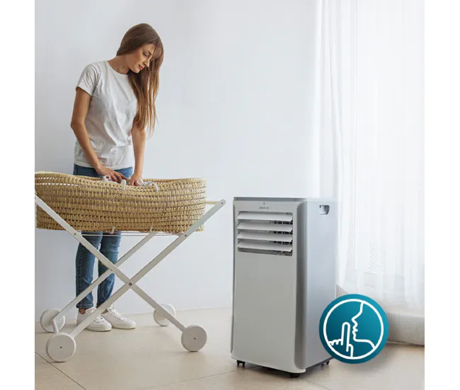 Pilas de Baterí Aire Acondicionado Portátil con Mando Distancia ForceClima 9100 Soundless. 9000 BTU Cecotec