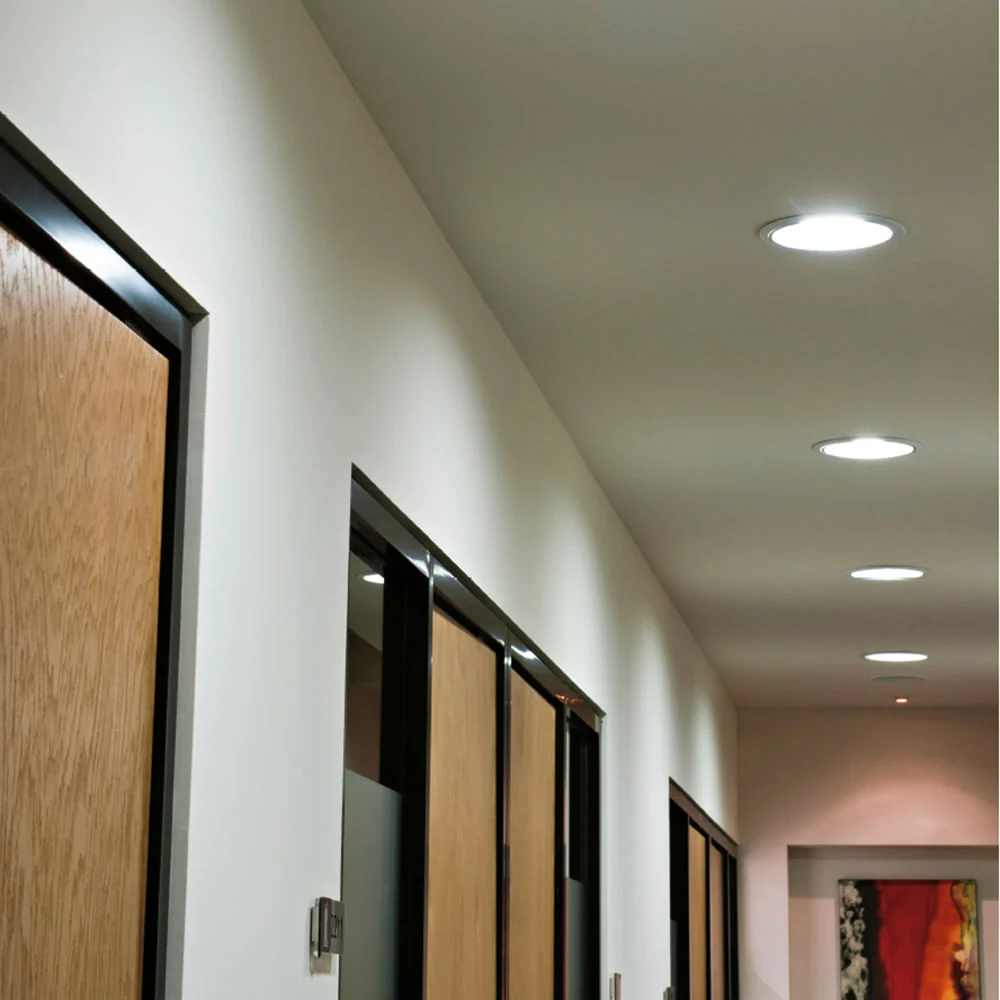 Pilas de Baterí Lámpara de interior LED para empotrar, 9 W, Luz blanca neutra